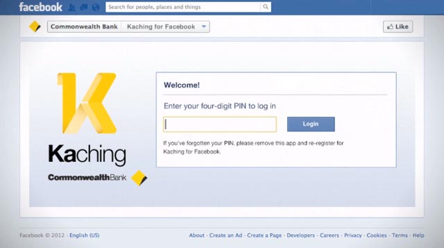 Kaching Australia Facebook Banking