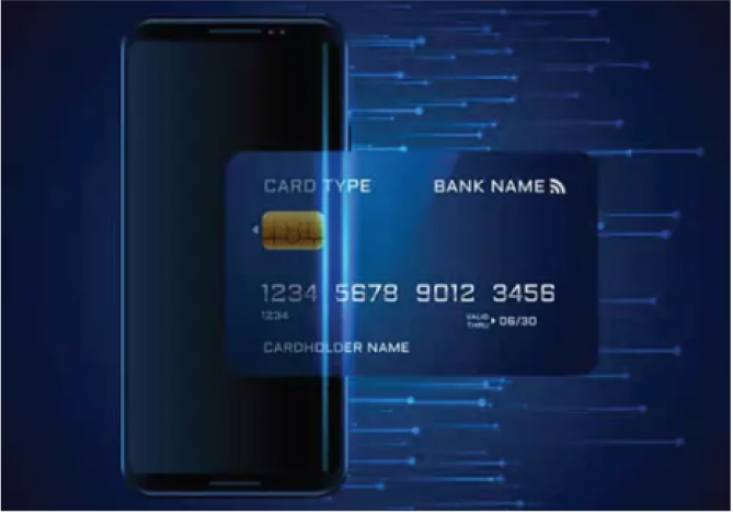 sample payment card with dummy details