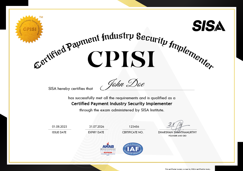 CPISI Certificate Template Sample